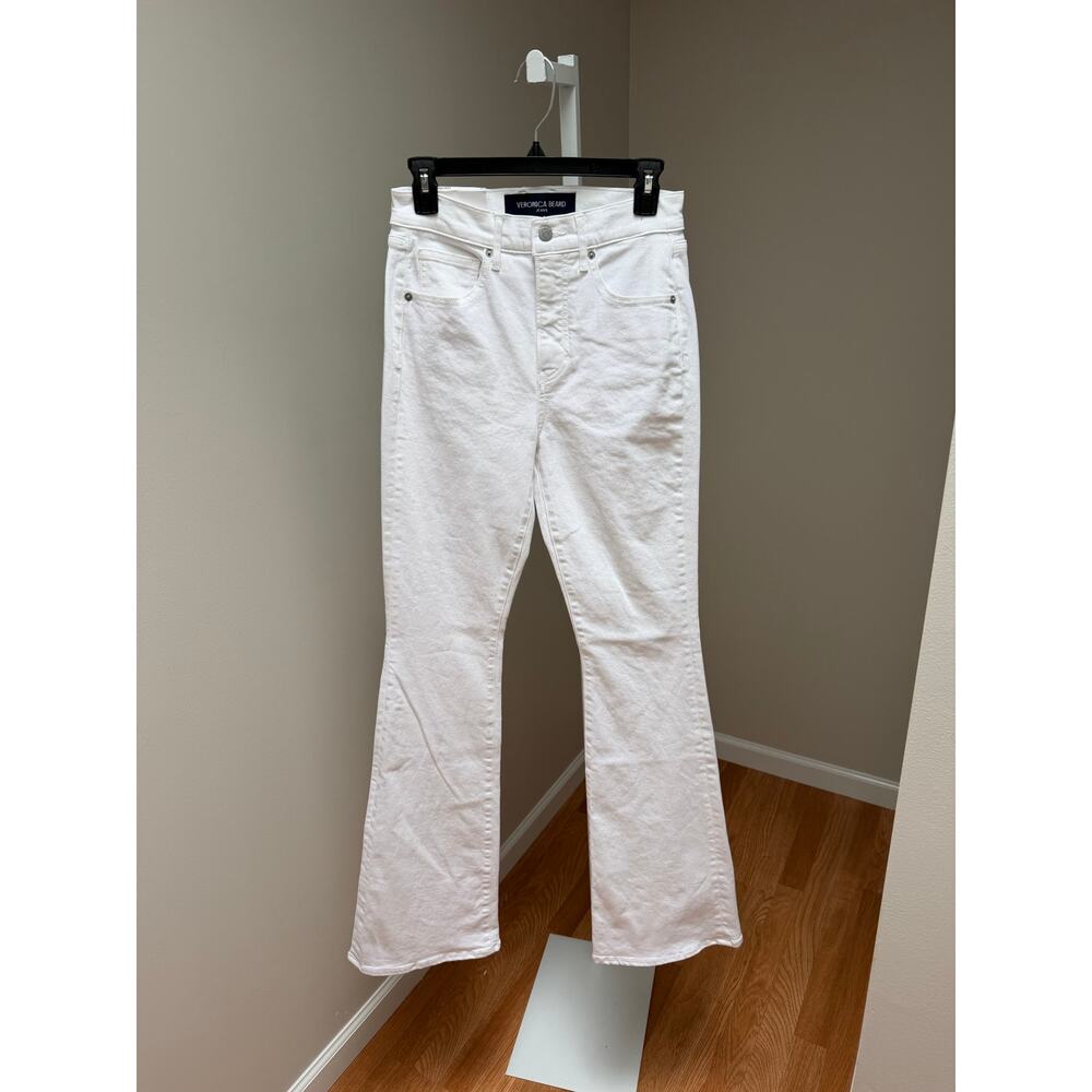 NEW Veronica Beard Beverly Skinny-Flare Jean White size 28 - Picture 5 of 7